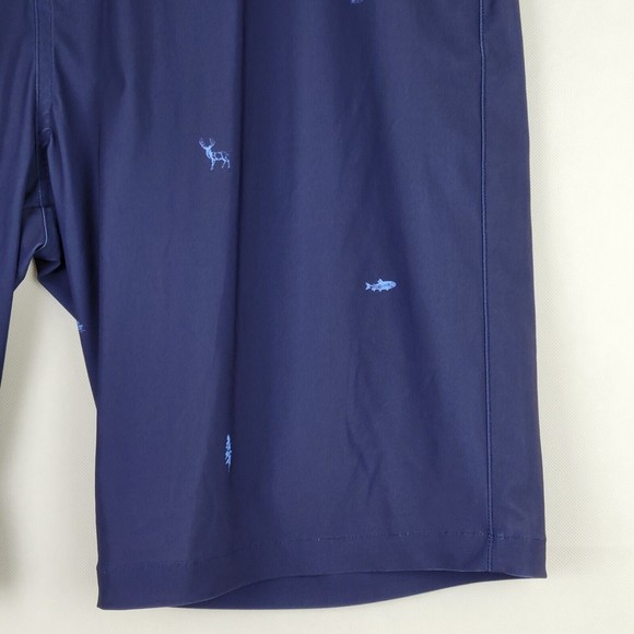 Greyson 10" Golf Shorts Mens Size 42 Navy Blue Wolf Animals AOP Performance - Picture 6 of 11